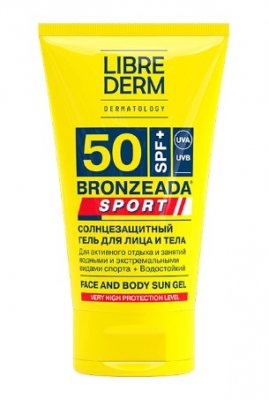Купить librederm bronzeada sport (либридерм) гель солнцезащитный для лица и тела, 50мл spf150 в Богородске