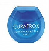 Купить curaprox (курапрокс) зубная нить вощенная с мятой, 50м, df834 в Богородске