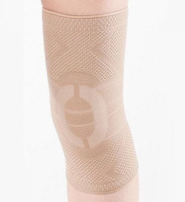 Купить бандаж на коленный сустав бежевый фиксация с силиконом habic, обхват 43-46см размер 7 в Богородске