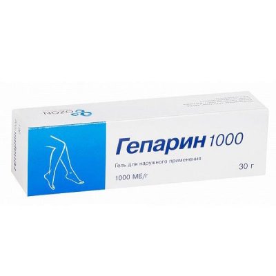 Купить гепарин, гель 1000ме/г 30г в Богородске