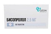 Купить бисопролол, таблетки, покрытые оболочкой, 2,5мг, 60 шт  в Богородске