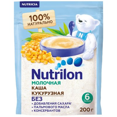Купить nutrilon (нутрилон) каша молочная кукурузная с 6 месяцев, 200г в Богородске