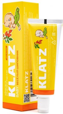 Купить klatz (клатц) зубная паста для детей 0-4лет веселый шиповник без фтора, 40мл в Богородске
