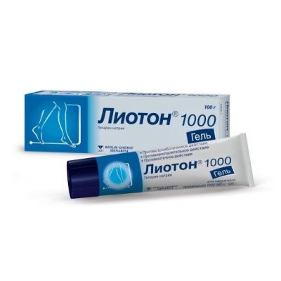 Купить лиотон 1000, гель для наружного применения 1000ме/г, 100г в Богородске
