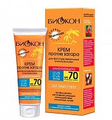 Купить биокон солнце крем против загара для чувствительной кожи ультразащита, 75мл spf70 в Богородске