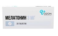 Купить мелатонин, таблетки, покрытые пленочной оболочкой, 3мг, 20 шт в Богородске
