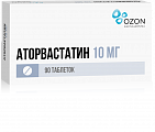 Купить аторвастатин, таблетки, покрытые пленочной оболочкой 10мг, 90 шт в Богородске