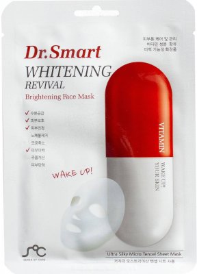 Купить dr. smart (др.смарт) маска тканевая для лица от пигментации с витаминным комплексом, 1 шт в Богородске