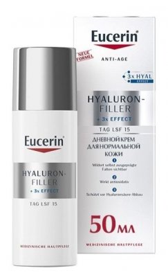 Купить eucerin hyaluron-filler (эуцерин) крем для лица для нормальной и комбинированной кожи 50 мл spf15 в Богородске
