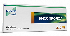 Купить бисопролол, таблетки, покрытые пленочной оболочкой 2,5мг, 30 шт в Богородске