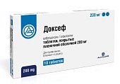 Купить доксеф, таблетки покрытые пленочной оболочкой 200мг, 10 шт в Богородске