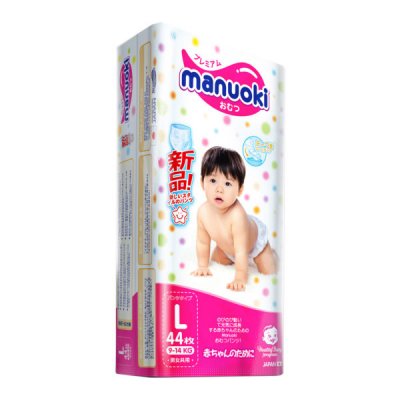 Купить manuoki (мануоки) подгузники-трусики детские, размер l 9-14кг, 44 шт в Богородске