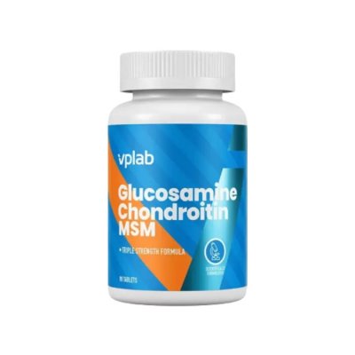 Купить vplab глюкозамин+хондроитин мсм, таблетки 1300мг, 90шт бад в Богородске