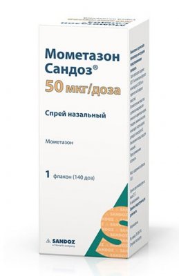 Купить мометазон сандоз, спрей назальный 50мкг/доза, 18г 140доз от аллергии в Богородске