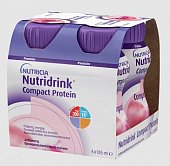 Купить nutridrink (нутридринк) компакт протеин со вкусом клубники 125мл, 4 шт в Богородске