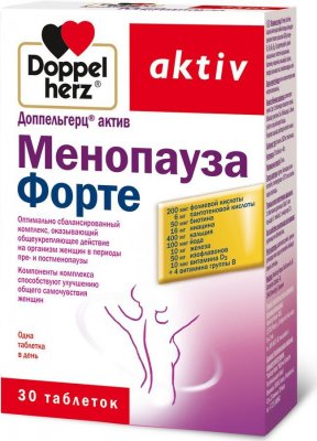 Купить doppelherz (доппельгерц) актив менопауза форте, таблетки, 30 шт бад в Богородске
