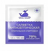 Купить салфетки спиртовые антисептические 135х185мм white whale, 60 шт в Богородске