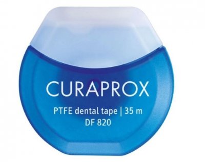 Купить curaprox (курапрокс) зубная нить тефлоновая с хлоргексидином 35м, df820 в Богородске