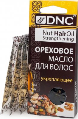 Купить dnc (днц) масло для волос ореховое укрепляющее пакет 15мл, 3шт в Богородске