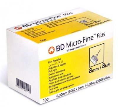 Купить иглы bd micro-fine плюс для шприц-ручки одноразовые 30g (0,30х8мм), 100 шт в Богородске