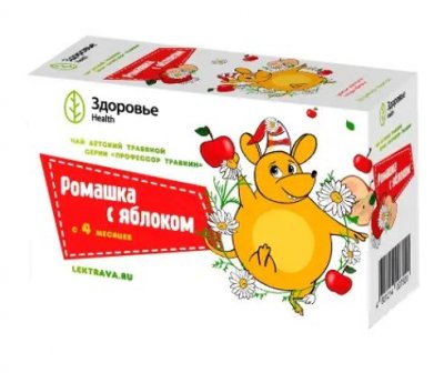 Купить профессор травкин чай детский ромашка с яблоком, фильтр-пакет 1,5г, 20 шт в Богородске