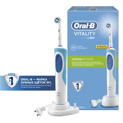 Купить орал-би (oral-b) электрическая зубная щетка, vitality d12.513 crossaction precision clean в Богородске
