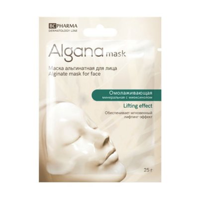 Купить альгана маск (alganamask) маска для лица альгинатная омолаживающая минеральная, 1 шт в Богородске
