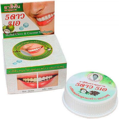 Купить 5 star cosmetic (5 стар косметик) зубная паста травяная с экстрактом кокоса, 25г в Богородске