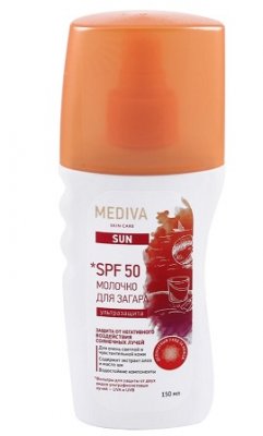 Купить mediva (медива) sun молочко для загара, 150мл spf50 в Богородске