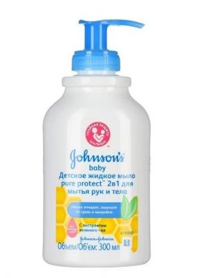 Купить джонсон беби pure protect мыло жид а/бакт2 в1 д/рук/тела, 300мл в Богородске