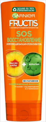 Купить garnier fructis (гарньер фруктис) бальзам-ополаскиватель sos-восстановление, 387мл в Богородске