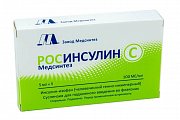 Купить росинсулин с медсинтез, суспензия для подкожного введения 100 ме/мл, флаконы 5мл, 5шт в Богородске