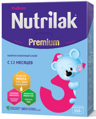 Купить нутрилак премиум 3 (nutrilak premium 3) молочная смесь с 12 месяцев, 350г в Богородске