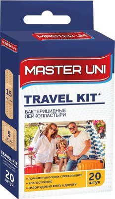 Купить master uni (мастер-юни) набор: пластырь на полимерной основе travel kit, 20 шт в Богородске