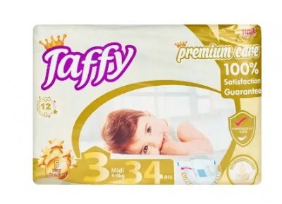 Купить taffy premium (таффи) подгузники для детей, размер 3 (4-9 кг) 34шт в Богородске