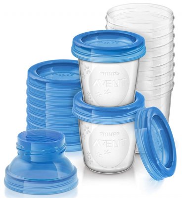 Купить avent (авент) набор контейнеров для хранения грудного молока 10шт+ стерильная чаша via(180мл) в Богородске