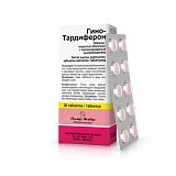 Гино-Тардиферон, таблетки с модифицированным высвобождением, покрытые пленочной оболочкой 80 мг+0,35 мг 30 шт