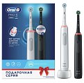 Купить oral-b (орал-би) электрическая зубная щетка 3772 с зарядным устройством 3757 белая+черная pro 3 d505.523.3н, 2шт. в Богородске