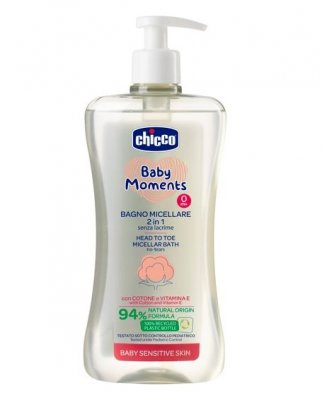 Купить chicco baby moments (чикко) пена для ванны 2 в 1 мицеллярная для новорожденных, 500мл в Богородске