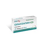 Оланзапин-СЗ, таблетки, покрытые пленочной оболочкой 10мг, 28 шт