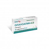 Купить оланзапин-сз, таблетки, покрытые пленочной оболочкой 10мг, 28 шт в Богородске