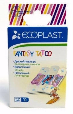 Купить ecoplast fantasy tatoo набор медицинских пластырей, 10 шт в Богородске