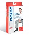 Ergoforma (Эргоформа) гольфы компрессионные мужские класс 2, размер 3, открытый носок, черный