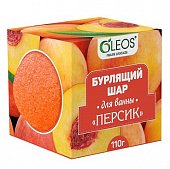 Купить oleos (олеос) шар для ванн бурлящий персик, 110г в Богородске