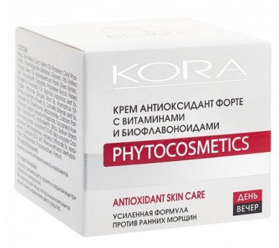Купить kora (кора) крем антиоксидант форте для лица с витаминами и биофлавоноидами 50мл в Богородске