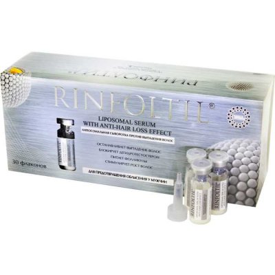 Купить rinfoltil (ринфолтил) липосомальная сыворотка против выпадения волос для предотвращения облысения мужчин, 30 шт в Богородске