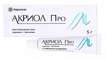 Купить акриол про, крем для местного и наружного применения 2,5%+2,5%, туба 5г в Богородске
