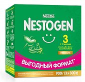 Купить nestle nestogen premium 3 (нестожен) сухая молочная смесь с 12 месяцев, 900г (3х300г) в Богородске