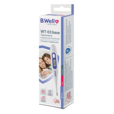 Купить термометр электронный медицинский b.well (би велл) wt-03 base семейный в Богородске