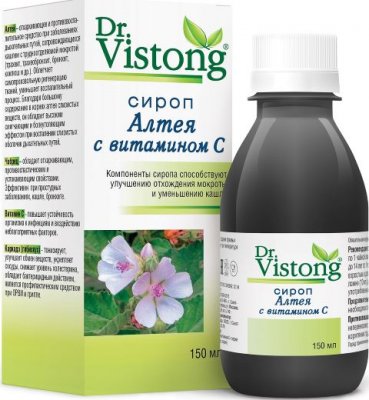 Купить dr vistong (дорктор вистонг) сироп алтея с витамином с, флакон 150мл бад в Богородске